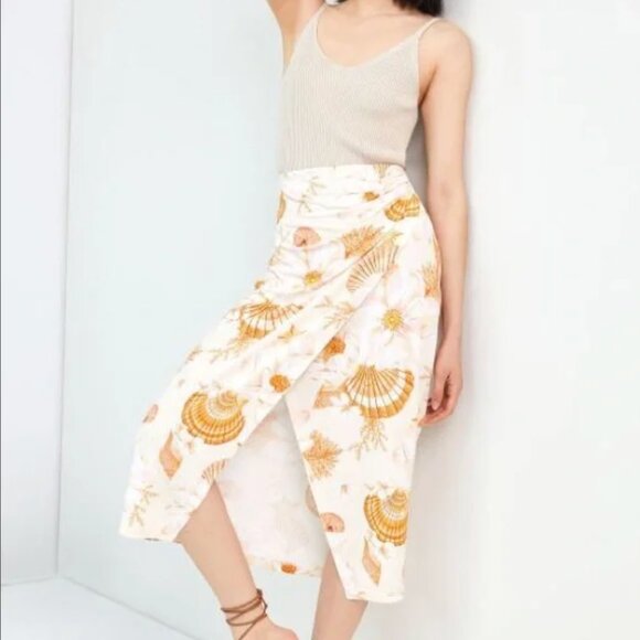 NWT FARM Farm Rio Getaway Midi Skirt, Medium - Picture 1 of 4